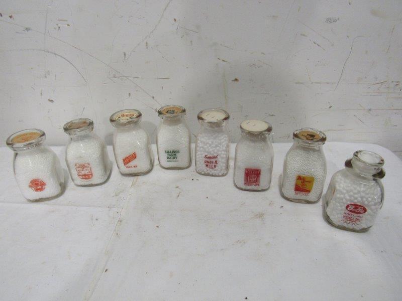 Lot of 8 pyro 1/2 pt milk bottles (1 of 3)