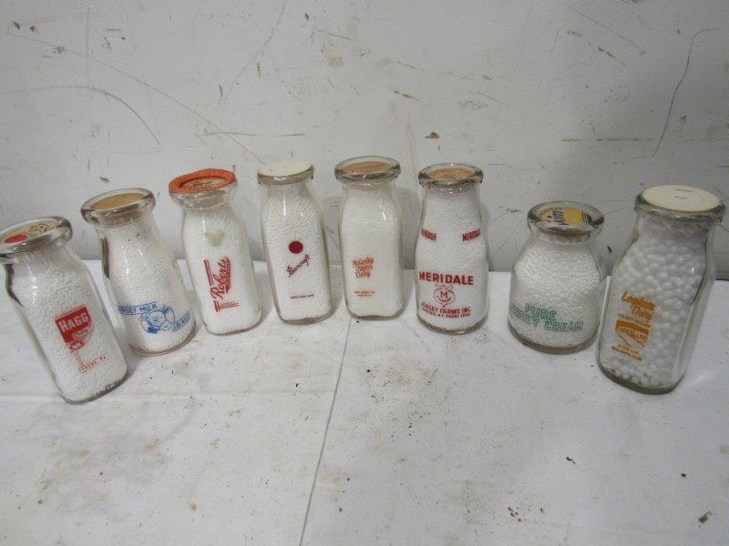 Lot of 8 pyro 1/2 pt milk bottles (1 of 3)