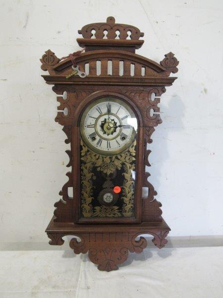 Eclipse Victorian decorated wall clock (Works) (1 of 3)