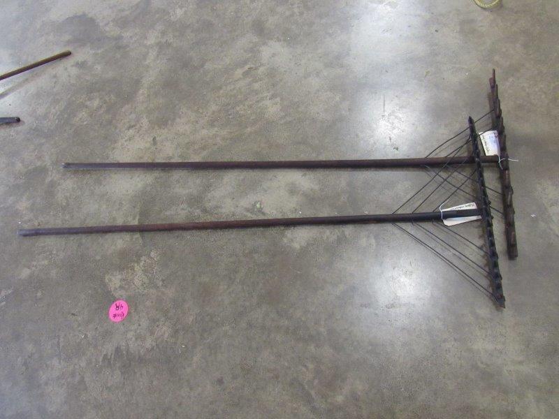 Lot of 2 primitive wooden rakes (1 of 2)