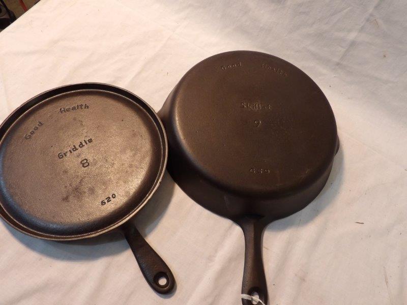 Good Health by Griswold #9 skillet and #8 Griddle: .