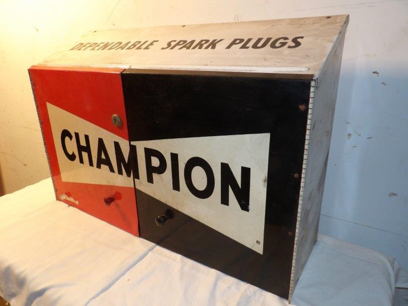 Champion Spark Plugs Metal Parts Cabinet