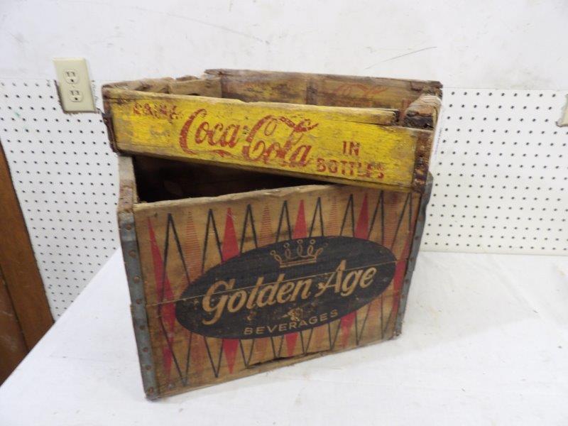 Two Vintage Wood Advertising Crates (1 of 4)