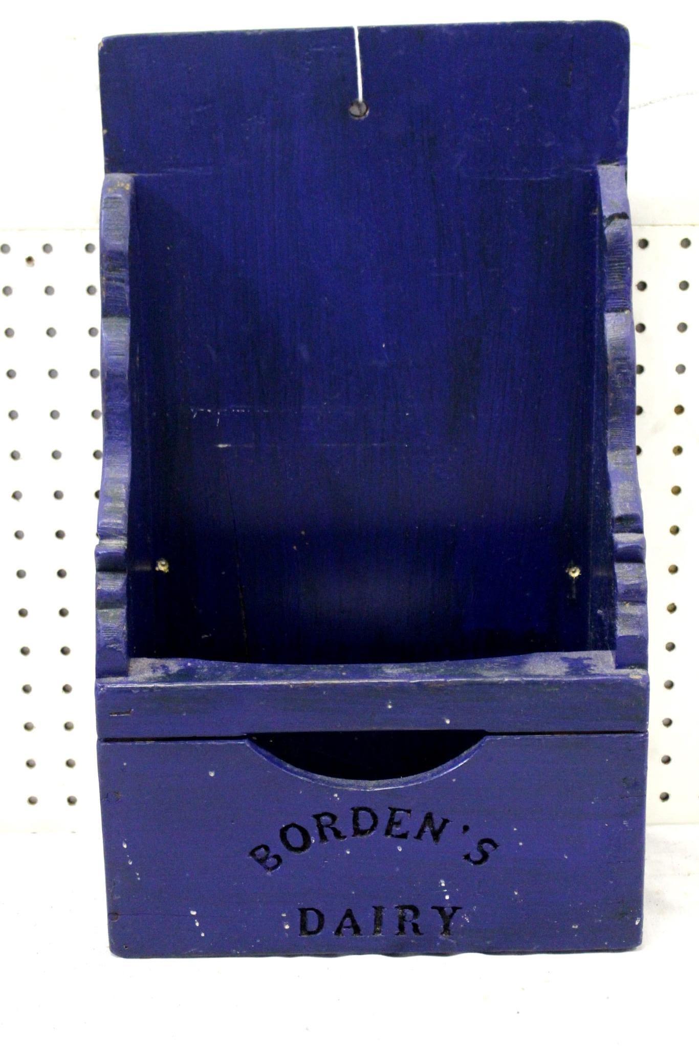 Blue Painted BORDEN'S DAIRY Box (1 of 7)