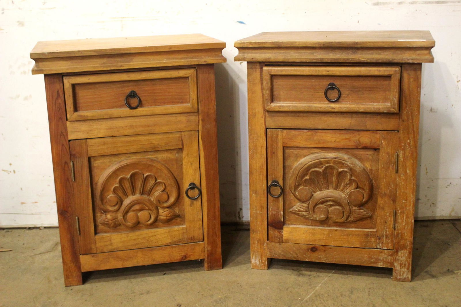 Pair of 20th Century Rustic Pine Nightstands (1 of 6)