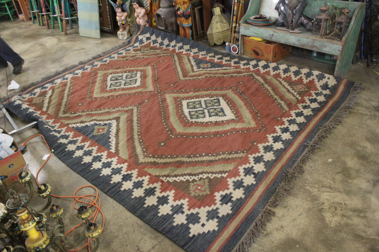 Large Room Size Southwest Geometric Pattern Carpet (1 of 5)