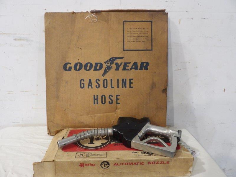NOS Husky 1 plus gasoline nozzle & Goodyear gasoline (1 of 3)