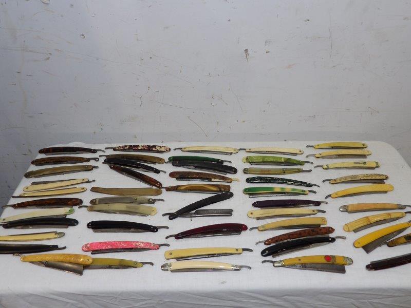 Lot of approximately 50 straight razors (1 of 7)