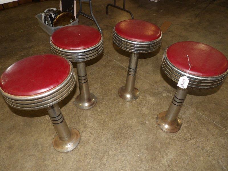 4-Art Deco swiveling soda fountain stools (1 of 7)
