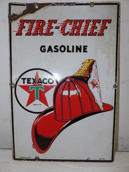 SSP Texaco Fire Chief gasoline pump plate (1 of 4)
