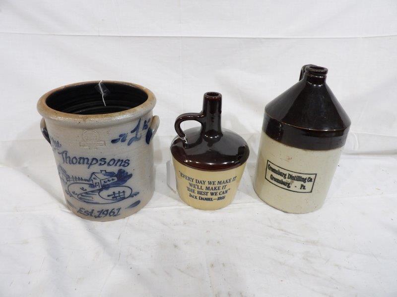 Three piece stoneware lot (1 of 6)