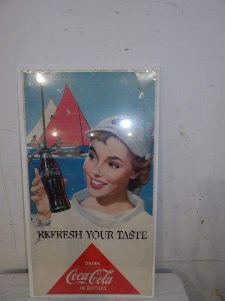 1957 Coca-Cola cardboard store sign (1 of 6)