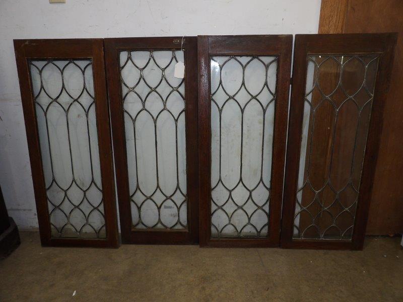 4- leaded glass cabinet doors (1 of 5)