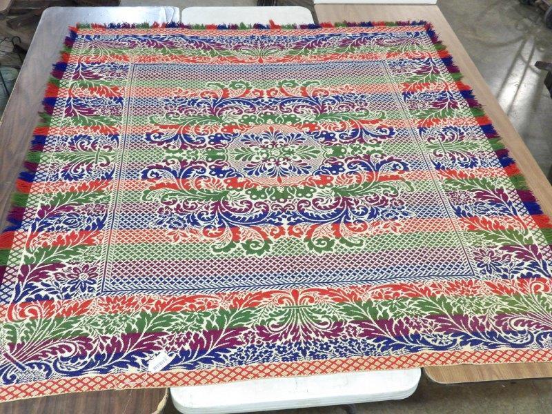 Vintage multi-colored coverlet (1 of 7)