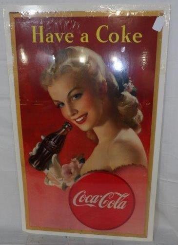 1948 Coca-Cola "Have a Coke" cardboard store sign (1 of 11)