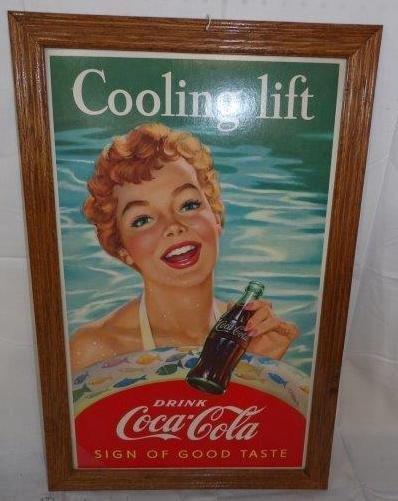 1958 Coca-Cola cardboard poster (1 of 4)