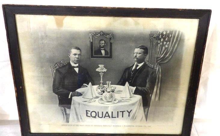 Rare Theodore Roosevelt and Booker T. Washington Iconic (1 of 10)