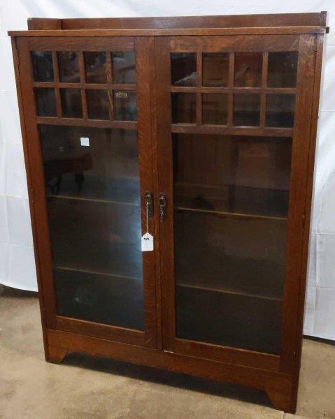 Signed Lifetime Mission oak bookcase (1 of 8)
