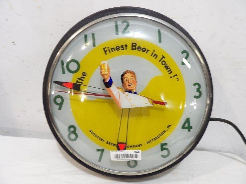 Duquesne Brewing Co. telecron paper mache clock (1 of 9)