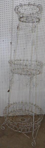 Wrought iron three tiered graduated stand (1 of 4)