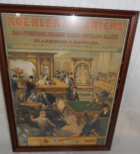 Incredible Koehler & Hinrichs framed cardboard poster (1 of 7)