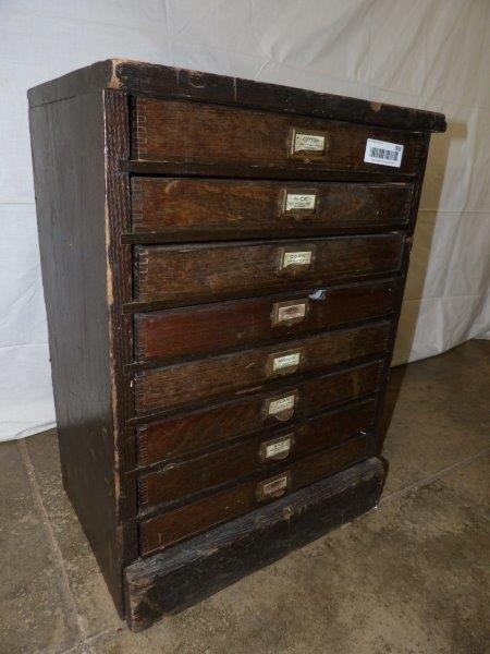 The Philadelphia Museum 8- drawer oak cabinet (1 of 14)