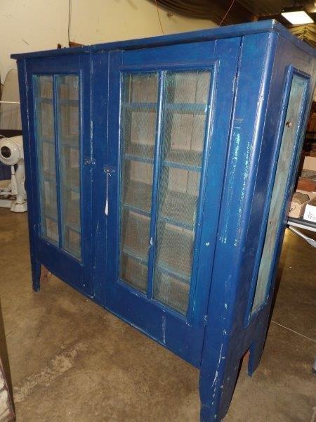 Primitive painted screened pie safe (1 of 7)