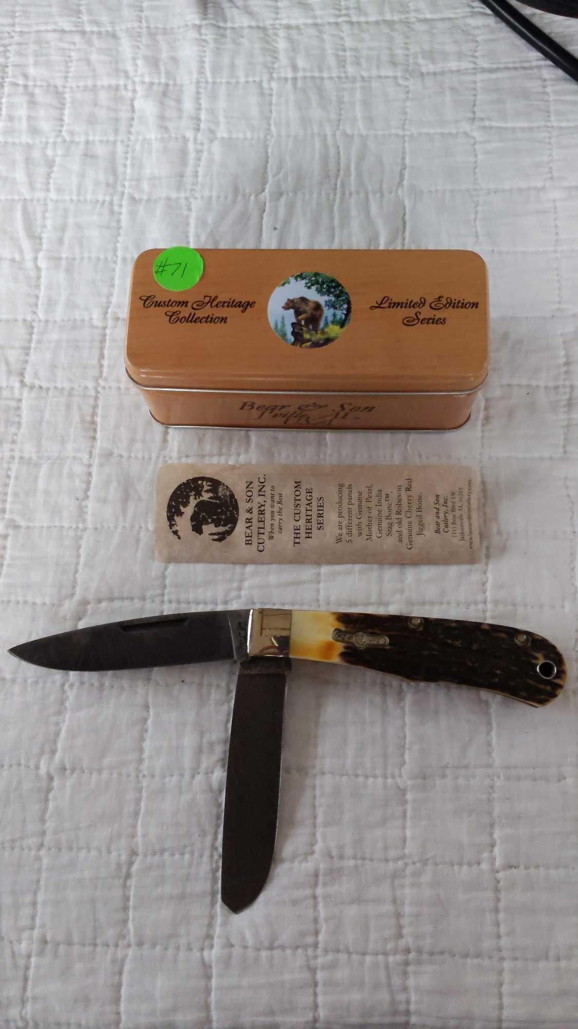 Bear & Son USA Jumbo Trapper 2-bladed knife (1 of 6)