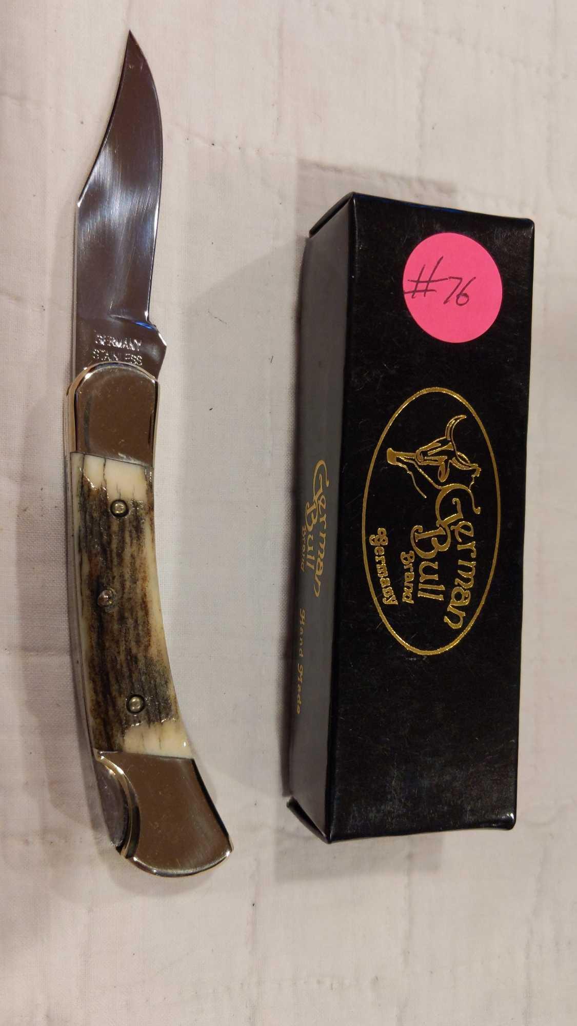 German Bull Brand GB-110 single blade lock back knife (1 of 4)