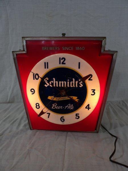 Schmidt's of Philadelphia Beer Ale clock (1 of 4)