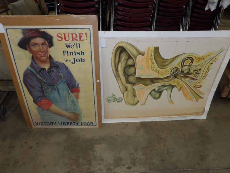 WW II War Bond poster and medical poster (1 of 10)
