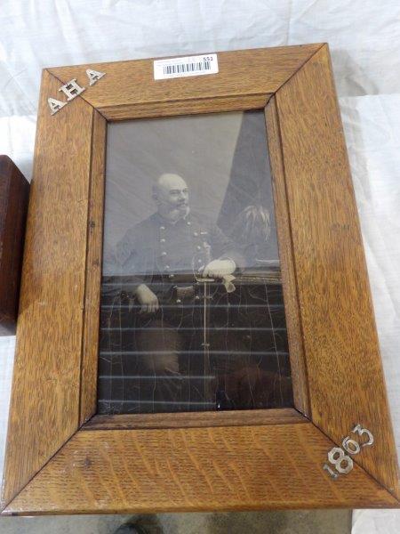 Early poker chip set and 1863 photo of Army General (1 of 10)