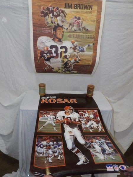 Autographed Jim Brown poster and Bernie Kosar poster (1 of 10)
