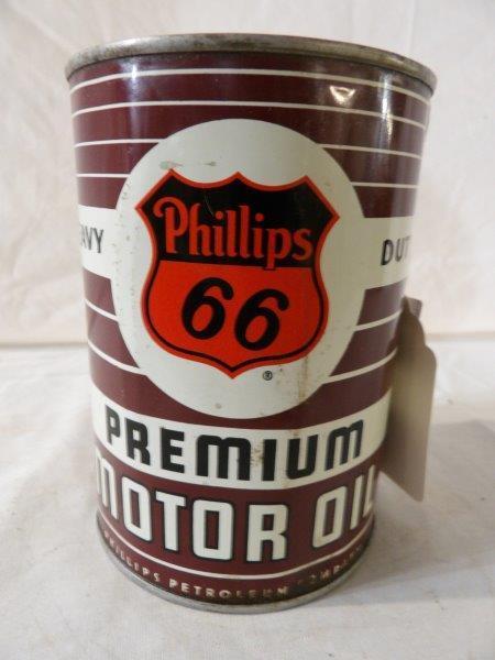 Phillips 66 Premium motor oil 1 qt unopened can (1 of 3)