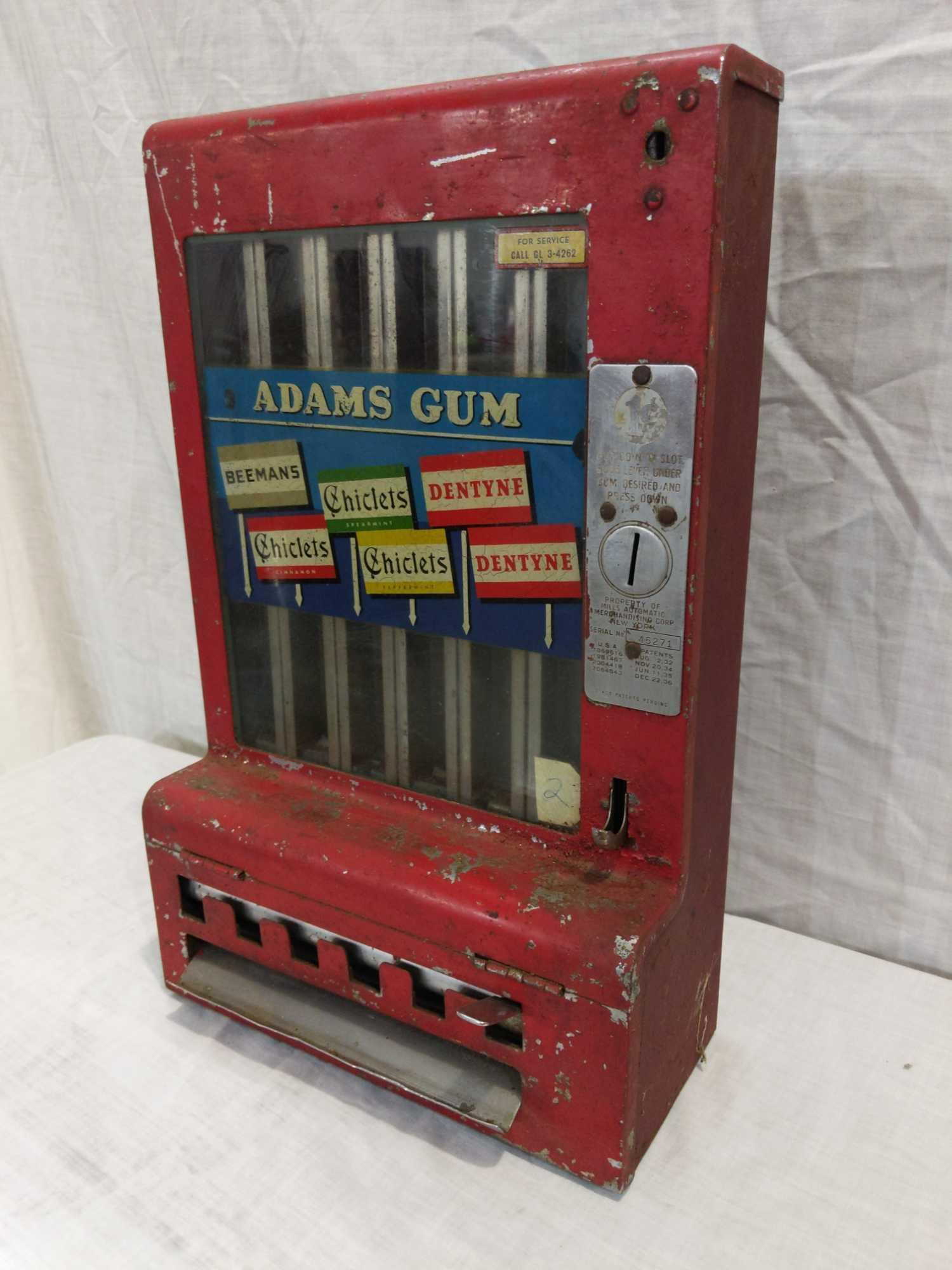 1930s Mills Adams gum 1 cent dispenser (1 of 10)