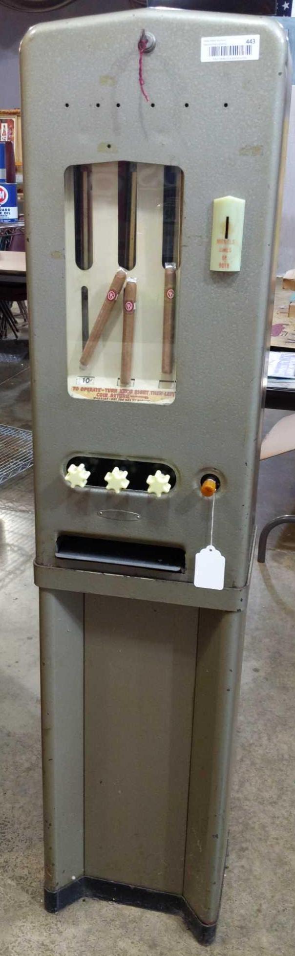 1950s CIGAR-O-MAT coin up cigar vending machine