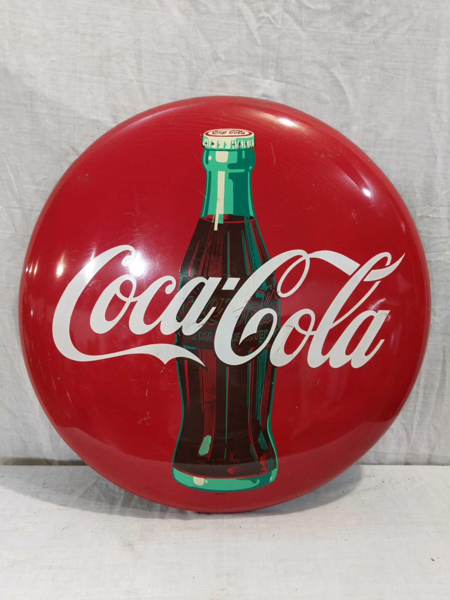 Metal 24" Coca-Cola button (1 of 12)