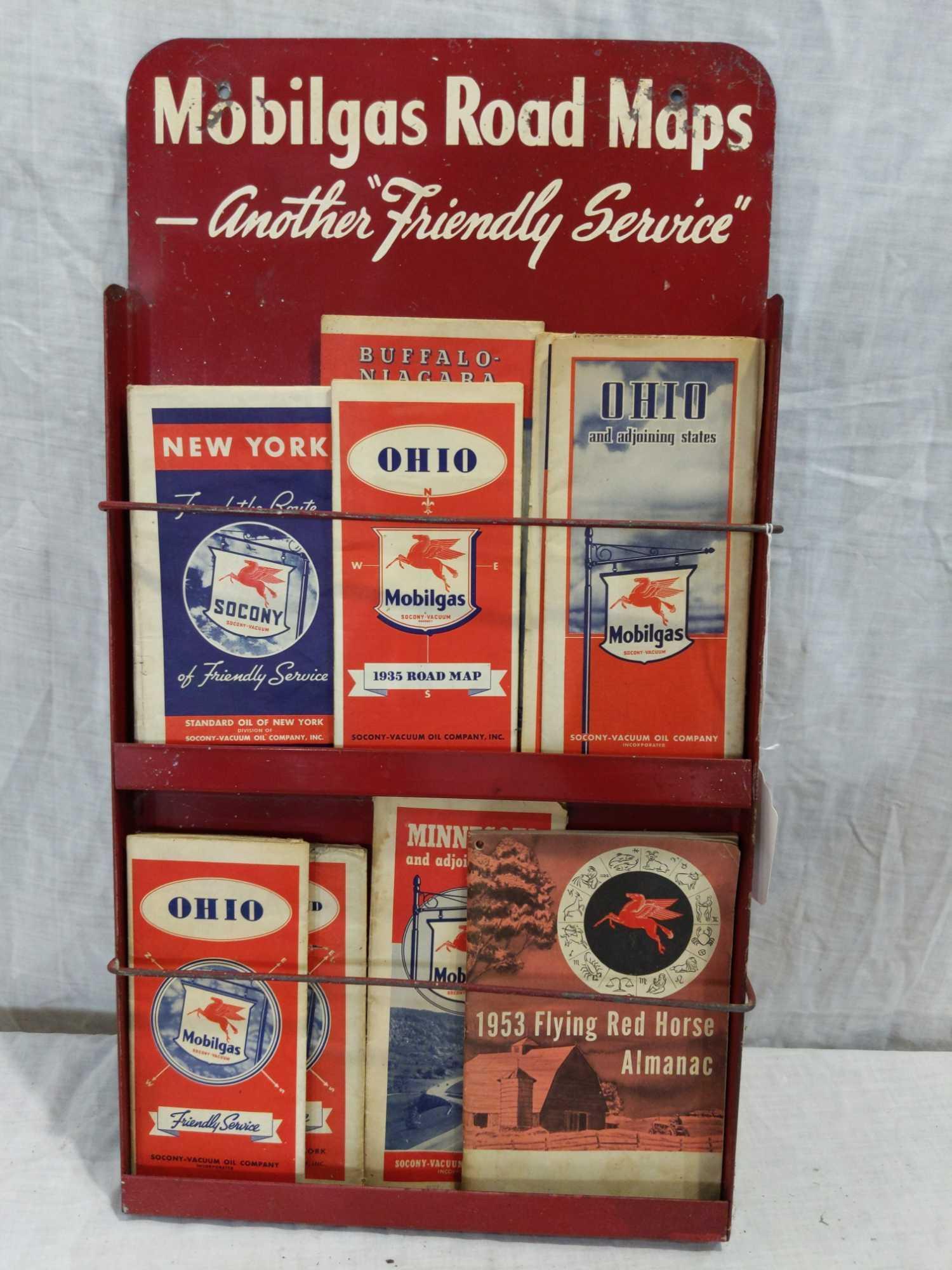 Mobilgas road maps brochure display (1 of 6)