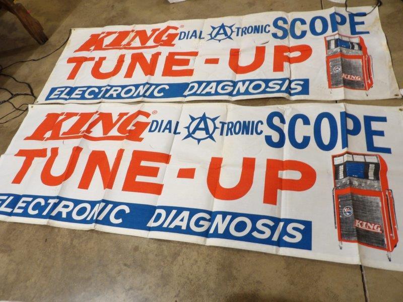 2- NOS King Tune-Up cloth banners (1 of 2)