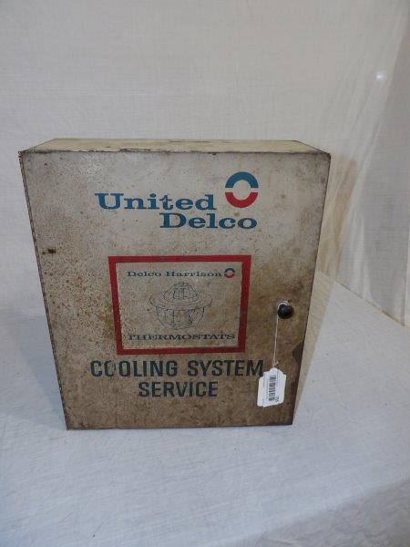 United Delco metal cabinet loaded with parts (1 of 2)