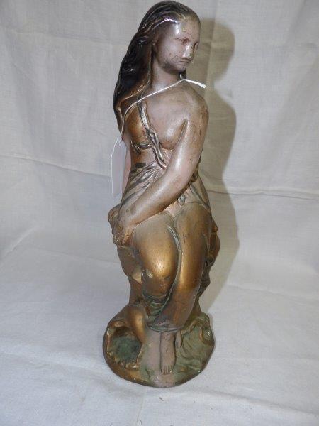 Vintage chalkware lady statue (1 of 6)