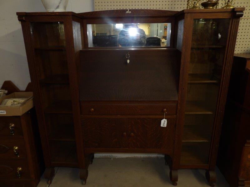 Outstanding Early American double bookcase secretary (1 of 8)