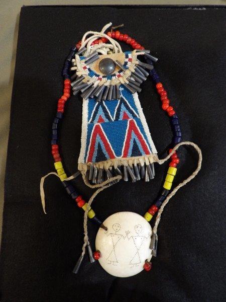 Native American Gorget  and Pipe bag (1 of 2)