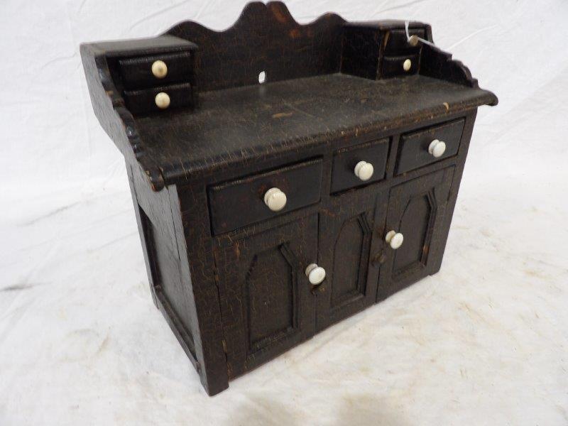 Early painted child's cabinet (1 of 4)