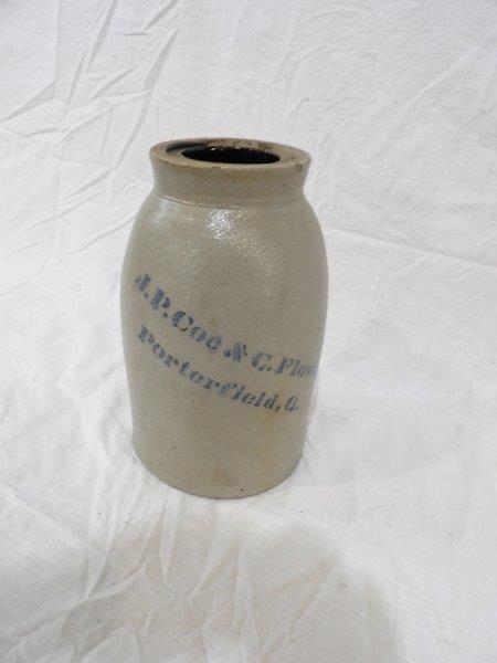 J.P. Coe & C. Flowers 1 gal wax sealer stoneware jar (1 of 5)