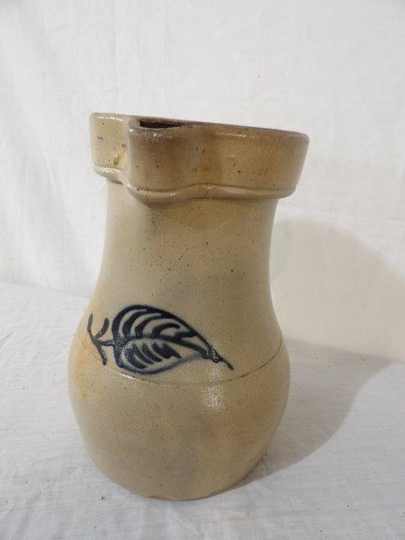 Cobalt decorated stoneware tankard (1 of 7)