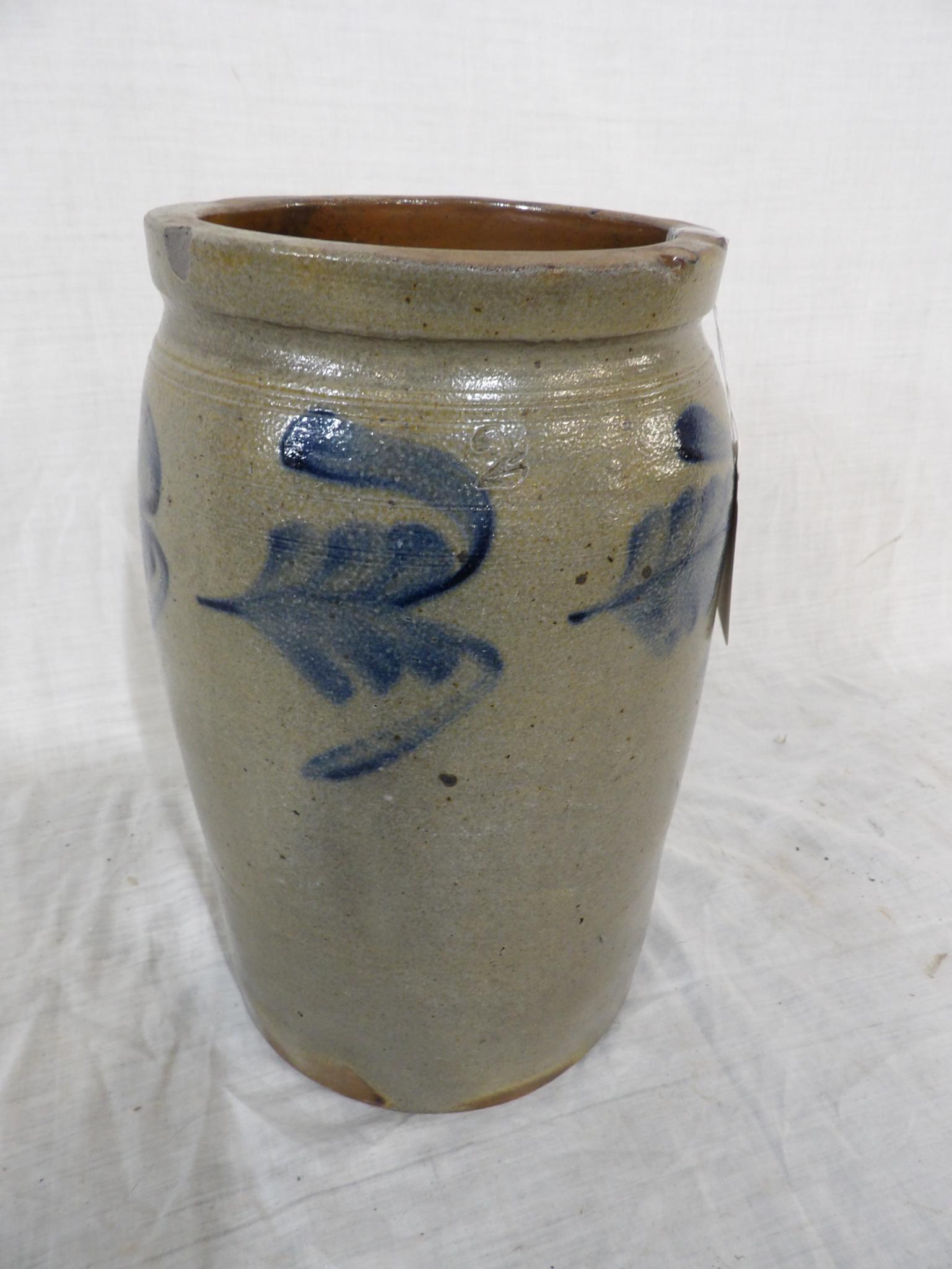 Decorated 2-gallon stoneware jar (1 of 6)