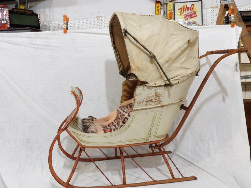 Vintage Childs Push Sled (1 of 6)