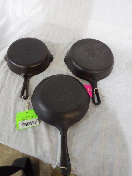 Griswold #5, #6 & #43 chef skillet: All three are with small block logos and are in excellent condition!