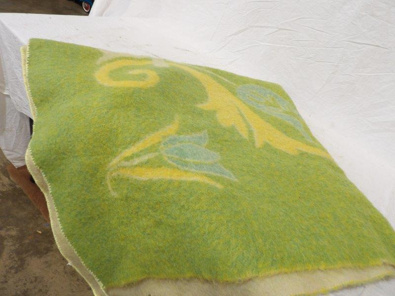 Vintage decorated wool blanket (1 of 3)
